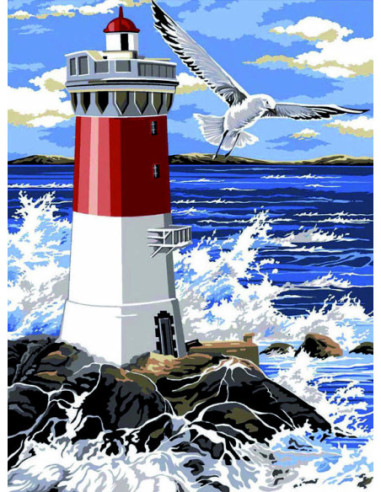Canevas : 40x50 cm, Le phare