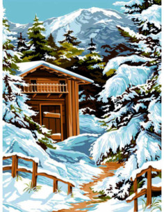 Canevas : 40x50 cm, Neige