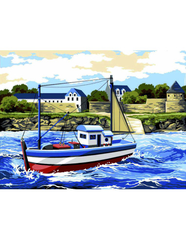 Canevas : 40x50 cm, Petit port