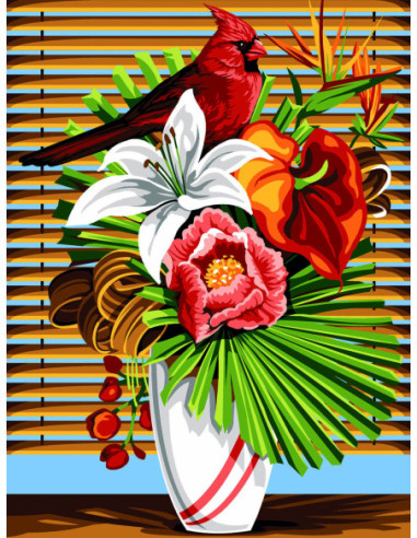 Canevas : 40x50 cm, lume exotique