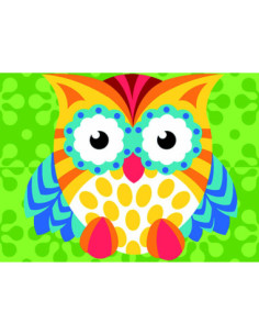 Canevas : 40x50 cm, hiboux floral