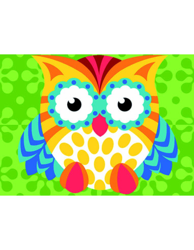 Canevas : 40x50 cm, hiboux floral