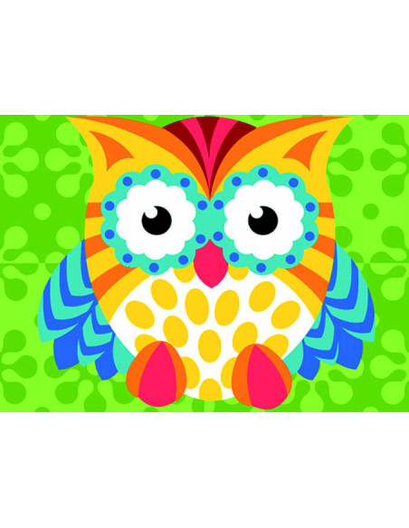 Canevas : 40x50 cm, hiboux floral