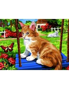 Canevas : 40x50 cm, la balançoire