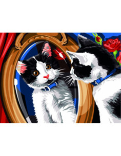 Canevas : 40x50 cm, miroir mon beau miroir