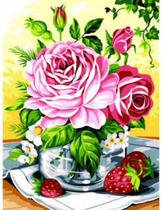 Canevas : 40x50 cm, N18-verrine d'été canevas