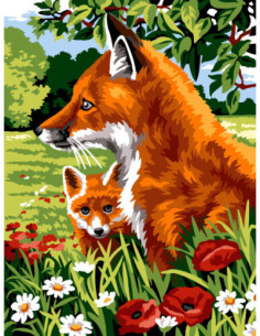 Canevas : 40x50 cm, N21 - renard