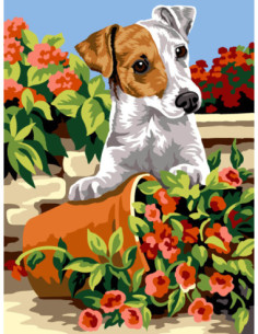 Canevas : 40x50 cm, N22 - la bêtise