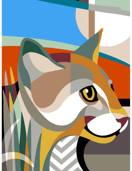 Canevas : 40x50 cm, N22 - chat art