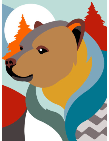 Canevas : 40x50 cm, N22 - ours art