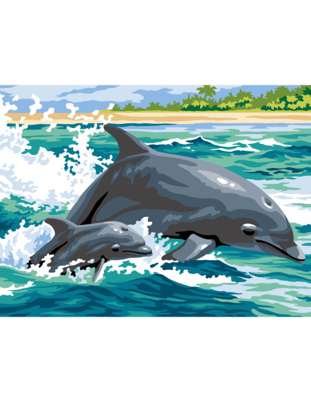 Canevas : 40x50 cm, N23 - première nage