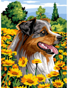 Canevas : 40x50 cm, N23 - bain de fleurs