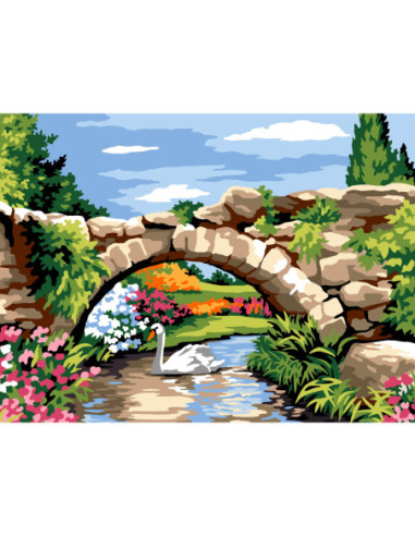 Canevas : 40x50 cm, N24 - le vieux pont