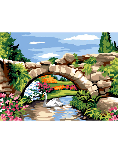 Canevas : 40x50 cm, N24 - le vieux pont