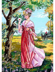 Canevas : 45x60 cm, la lettre