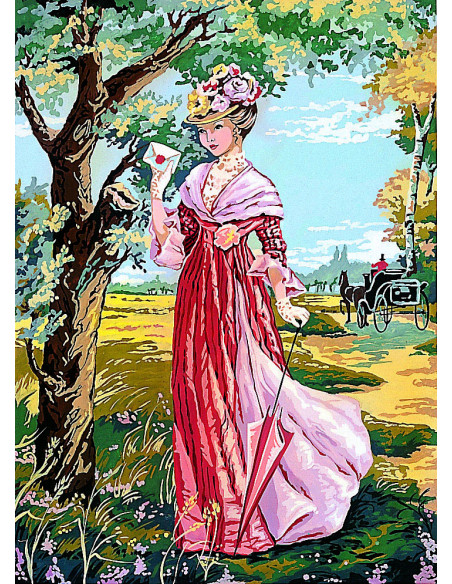 Canevas : 45x60 cm, la lettre