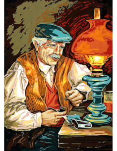 Canevas : 45x60 cm, grand' père