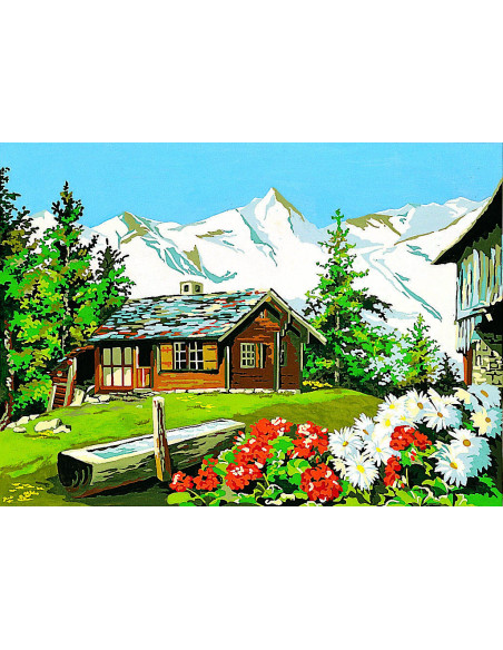 Canevas : 45x60 cm, a la montagne