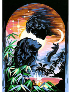 Canevas : 45x60 cm, rêve tropical