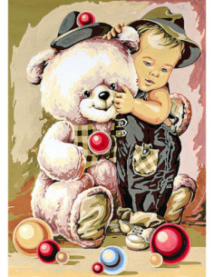 Canevas : 45x60 cm, l'enfant de l/balle