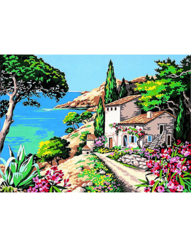 Canevas : 45x60 cm, la calanque