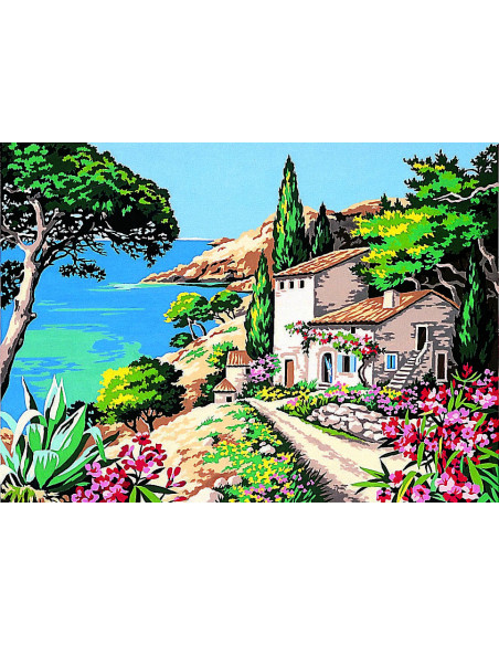 Canevas : 45x60 cm, la calanque