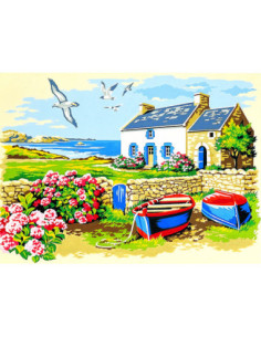 Canevas : 45x60 cm, La maison du pécheur