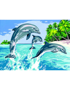 Canevas : 45x60 cm, Les jeux marins