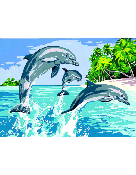 Canevas : 45x60 cm, Les jeux marins