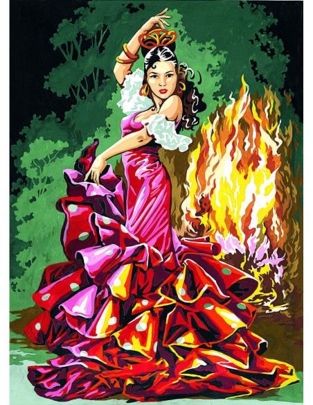 Canevas : 45x60 cm, Danse de nuit