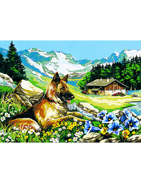 Canevas : 45x60 cm, la vallée