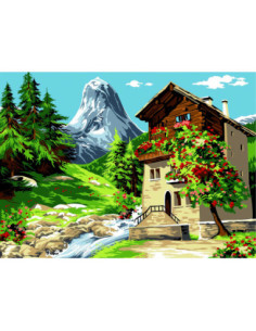 Canevas : 45x60 cm, Les cimes