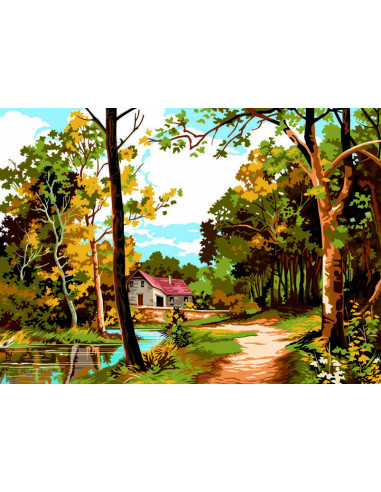 Canevas : 45x60 cm, Automne tranquille