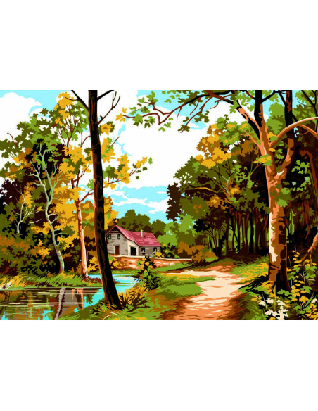 Canevas : 45x60 cm, Automne tranquille