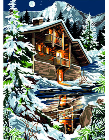 Canevas : 45x60 cm, Bleu nuit