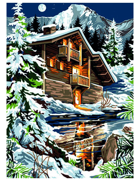 Canevas : 45x60 cm, Bleu nuit