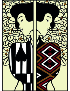 Canevas : 45x60 cm, Silhouette de Klimt