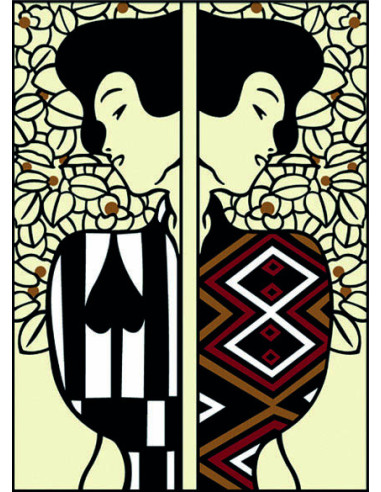 Canevas : 45x60 cm, Silhouette de Klimt