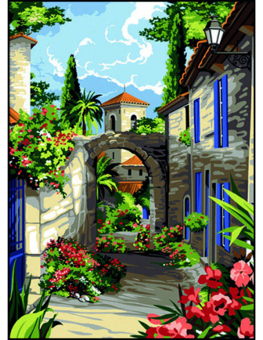 Canevas : 45x60 cm, Corridor provençal
