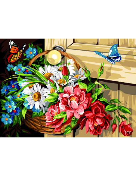 Canevas : 45x60 cm, la poignée de porte