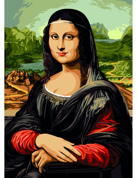 Canevas : 45x60 cm, la joconde