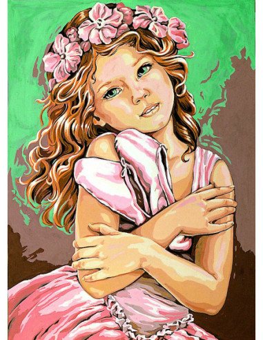 Canevas : 45x60 cm, les petits chaussons