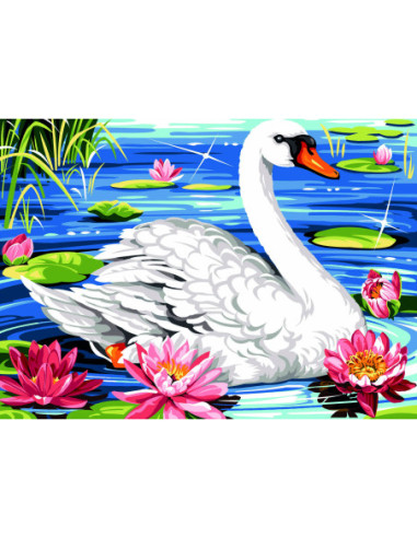 Canevas : 45x60 cm, le cygne