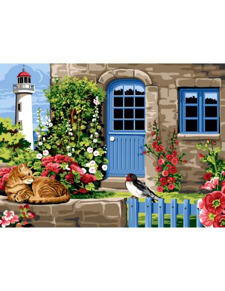 Canevas : 45x60 cm, havre de paix breton