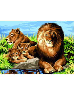 Canevas : 45x60 cm, la famille