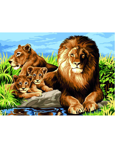 Canevas : 45x60 cm, la famille