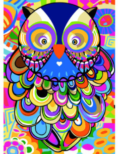 Canevas : 45x60 cm, chouette