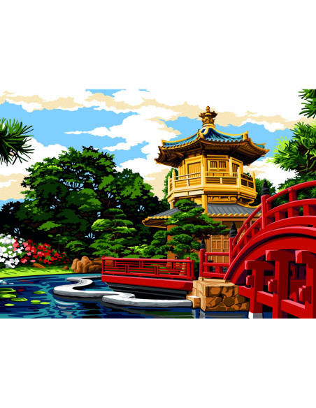 Canevas : 45x60 cm, Le jardin de nan lian