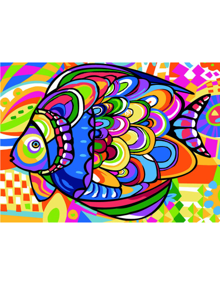 Canevas : 45x60 cm, Poisson