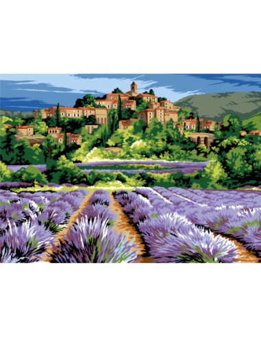 Canevas : 45x60 cm, N18 - citadelle provençale
